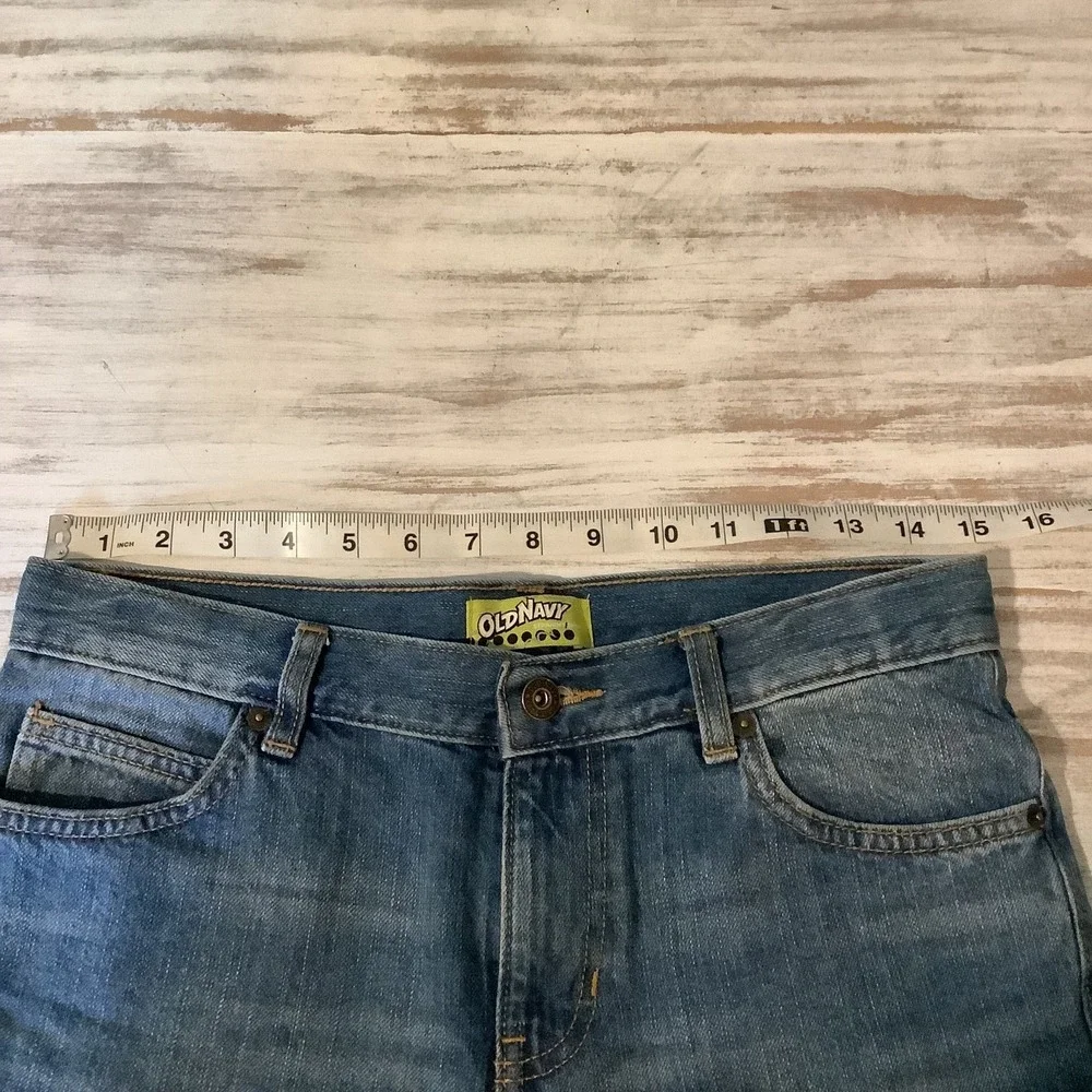 Old Navy Boys Straight Blue Denim Jeans‎ size 14 Husky Adjustable Waist